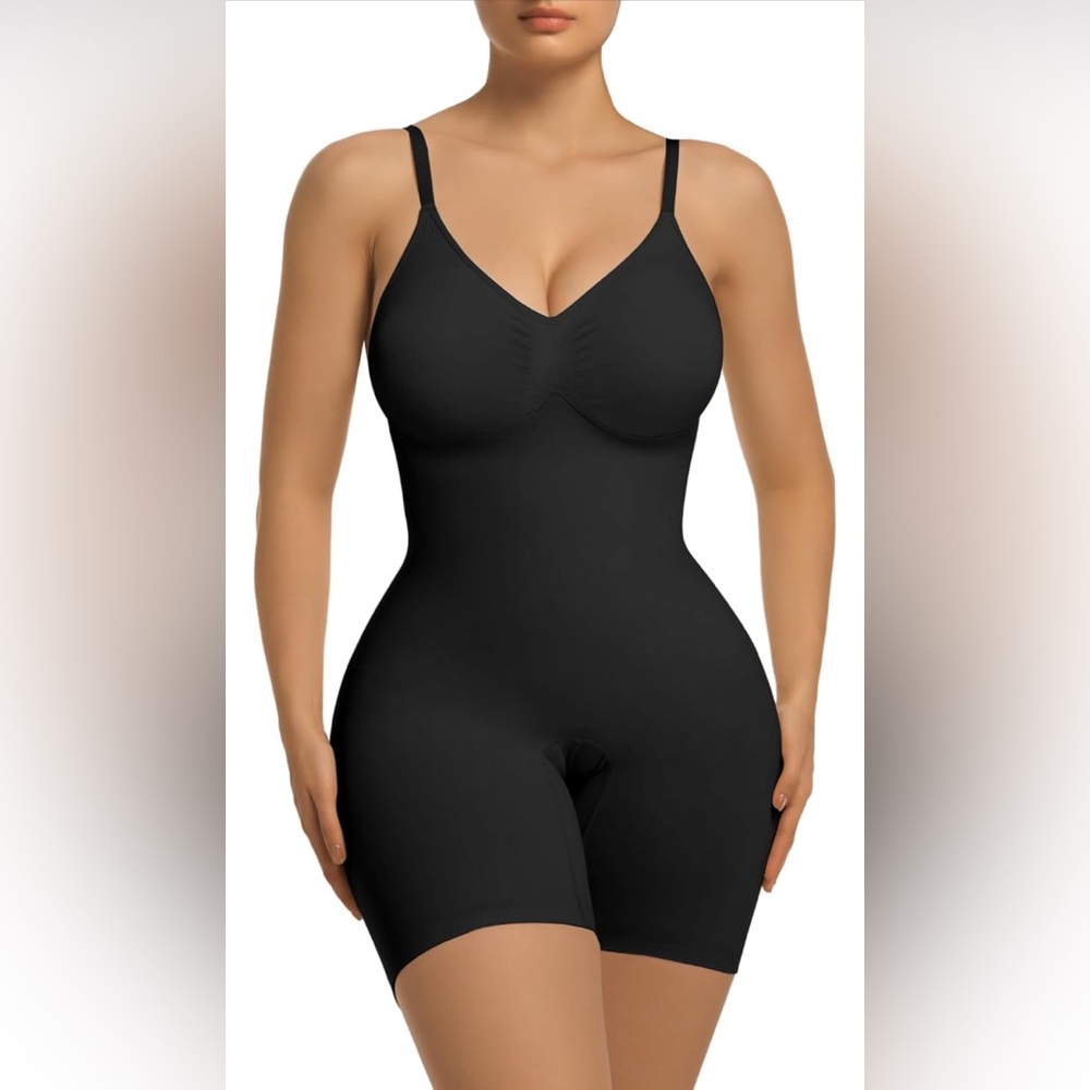 SHAPERX Women's Bra Free Bodysuits Tummy Control Shapewear Mid Thigh Shaper NEW